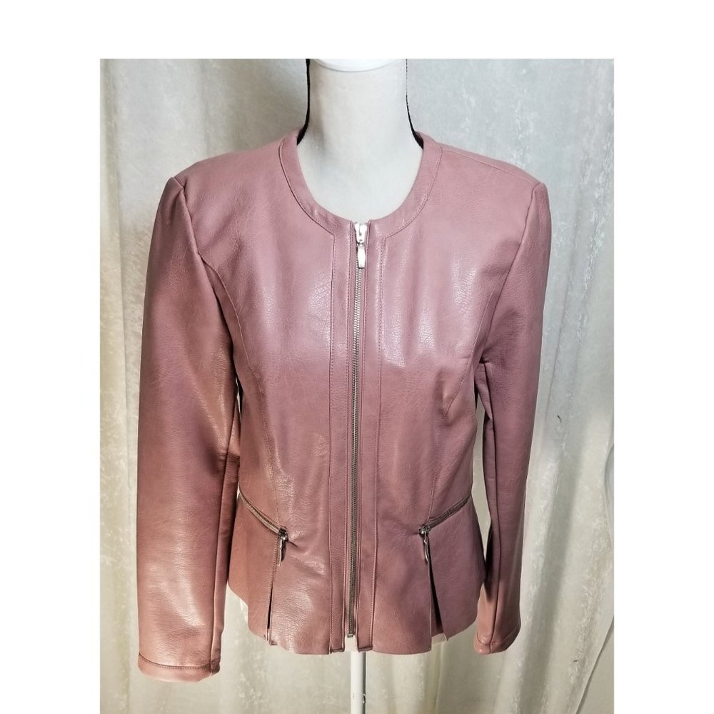 Faux Leather Woman's Jacket